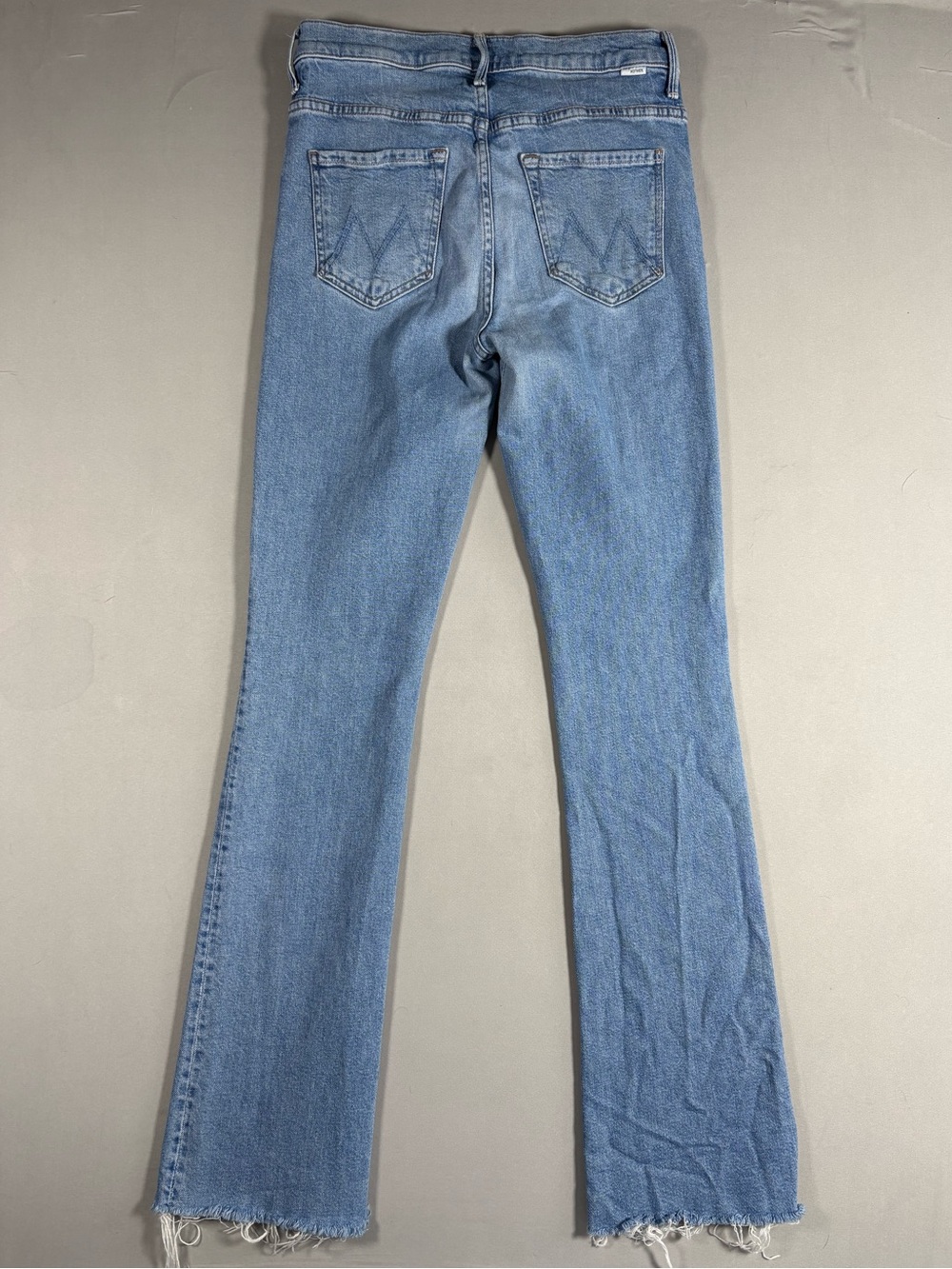 Mother Denim The Insider Sneak Fray Denim Jeans High Rise Straight Leg Size 28 - Picture 11 of 12
